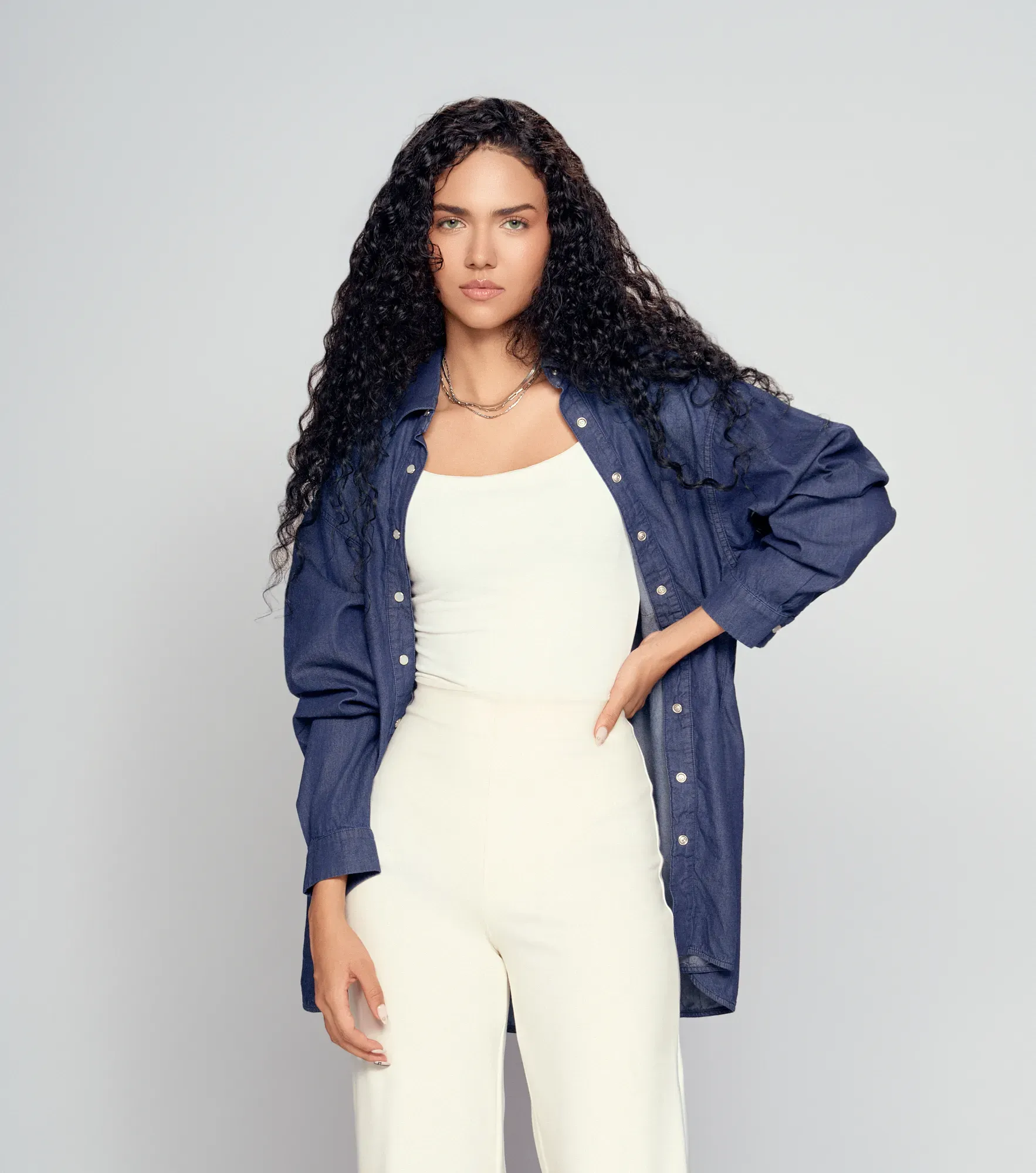 Blusa Para Mujer Camisera En Chambray Con Proceso Derek 834688 AZ