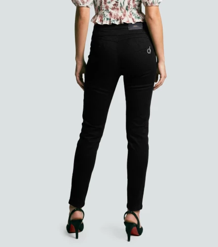 Jean Para Mujer Con Corte En Pretina Bota Skinny DerekNG