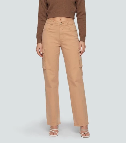 Pantalon Para Mujer Mariana Tipo Cargo Unicolor DerekKQ