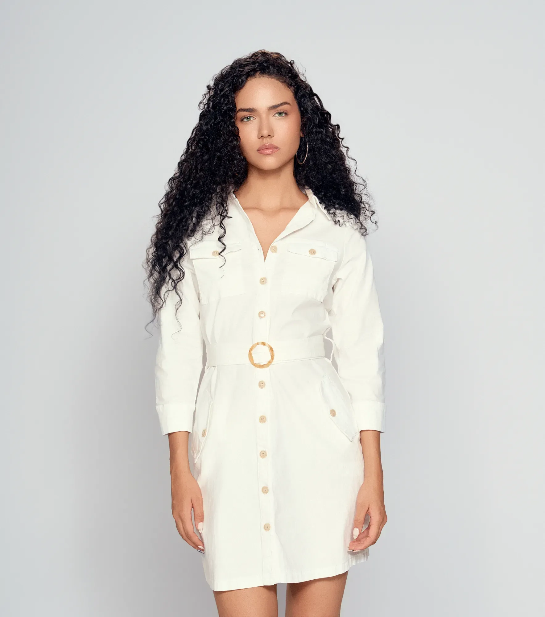 Vestido Corto Manga Larga Para Mujer Derek 831031 BL