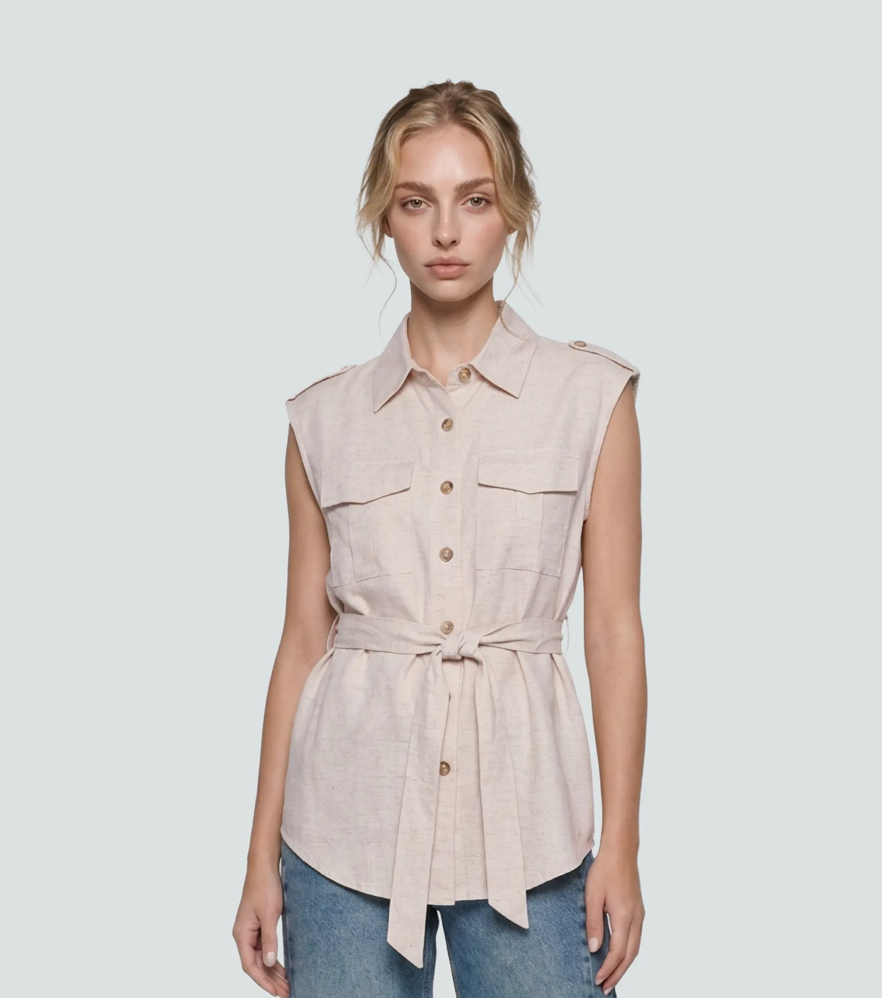 Blusa Sin Mangas Unicolor Derek 838296 AR