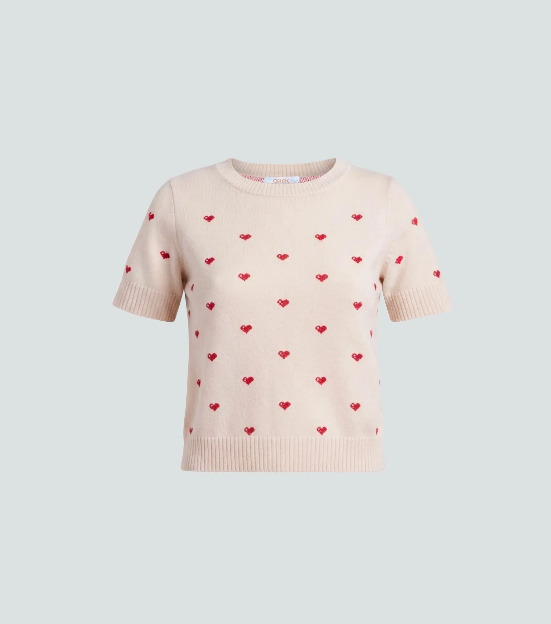 Blusa Tejida Para Mujer Tipo Camiseta Con Corazones Marly Derek 838732 AR