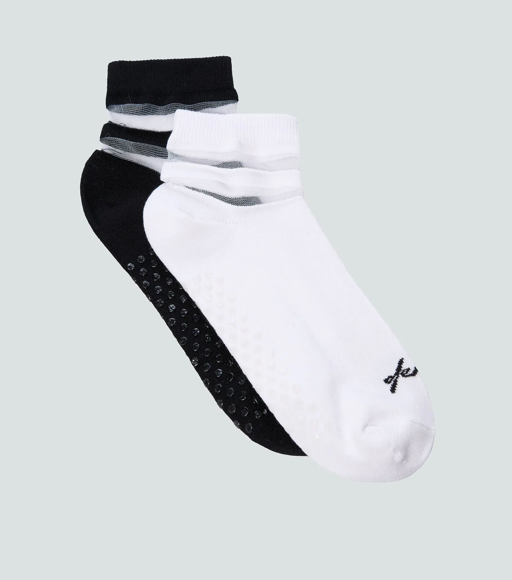 Medias Bipack Para Mujer Tobilleras Con Diseno Antideslizante Laura Derek 838697 BL