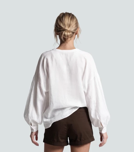 Blusa Para Mujer Manga Larga Con Bordado En Escote Kimberly DerekBH