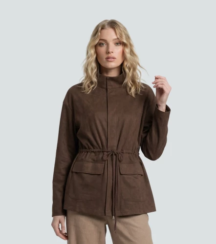 Chaqueta Cuello Alto Unicolor DerekCF
