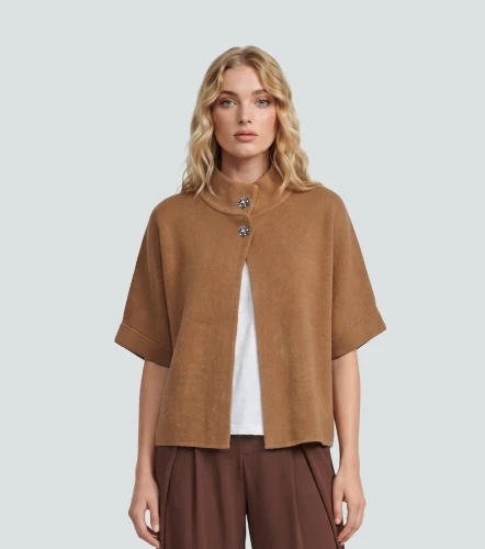 Cardigan Cuello Alto Unicolor DerekKQ