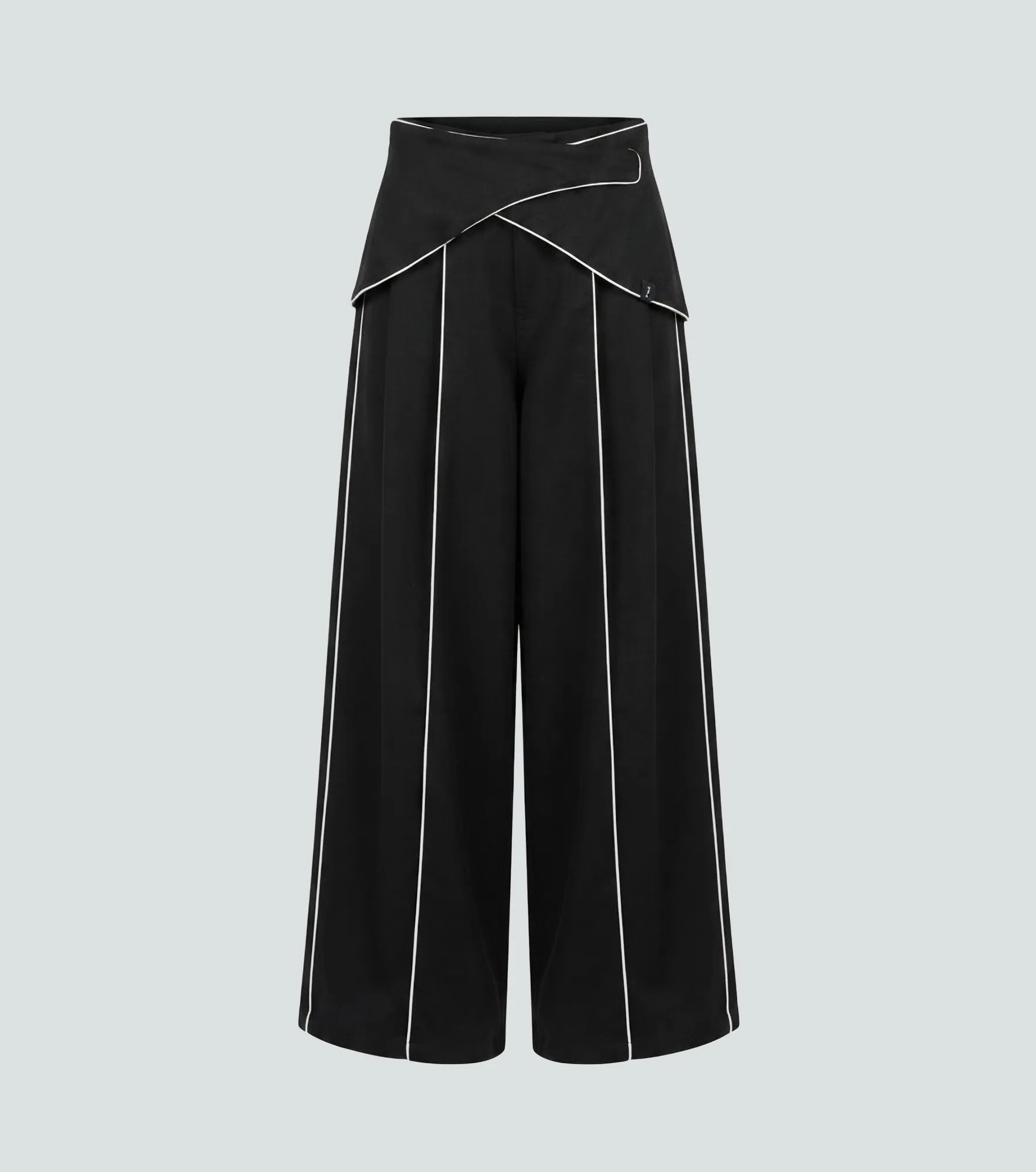Karla Pantalon Wideleg Con Pretina Cruzada Y Sesgos Typer 838355 NG