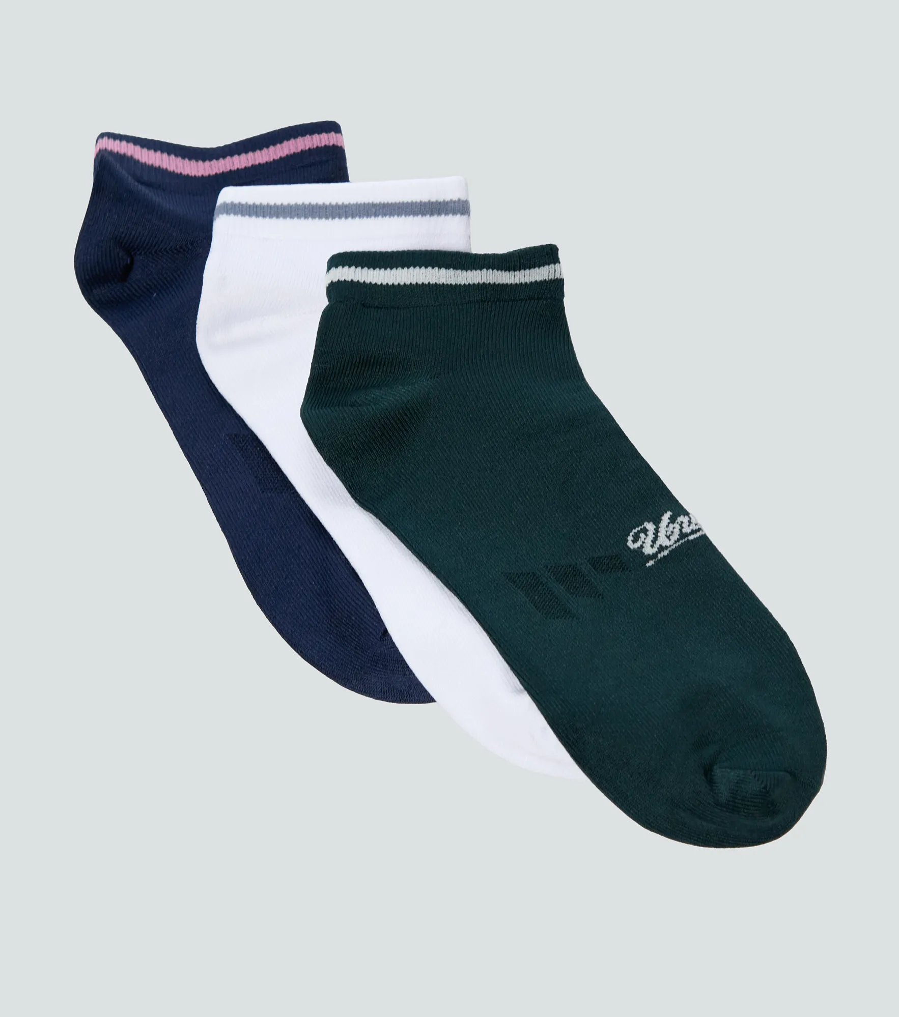 Lina Tripack Medias Unicolor Con Linea Contraste En Puno Unser 839097 CU