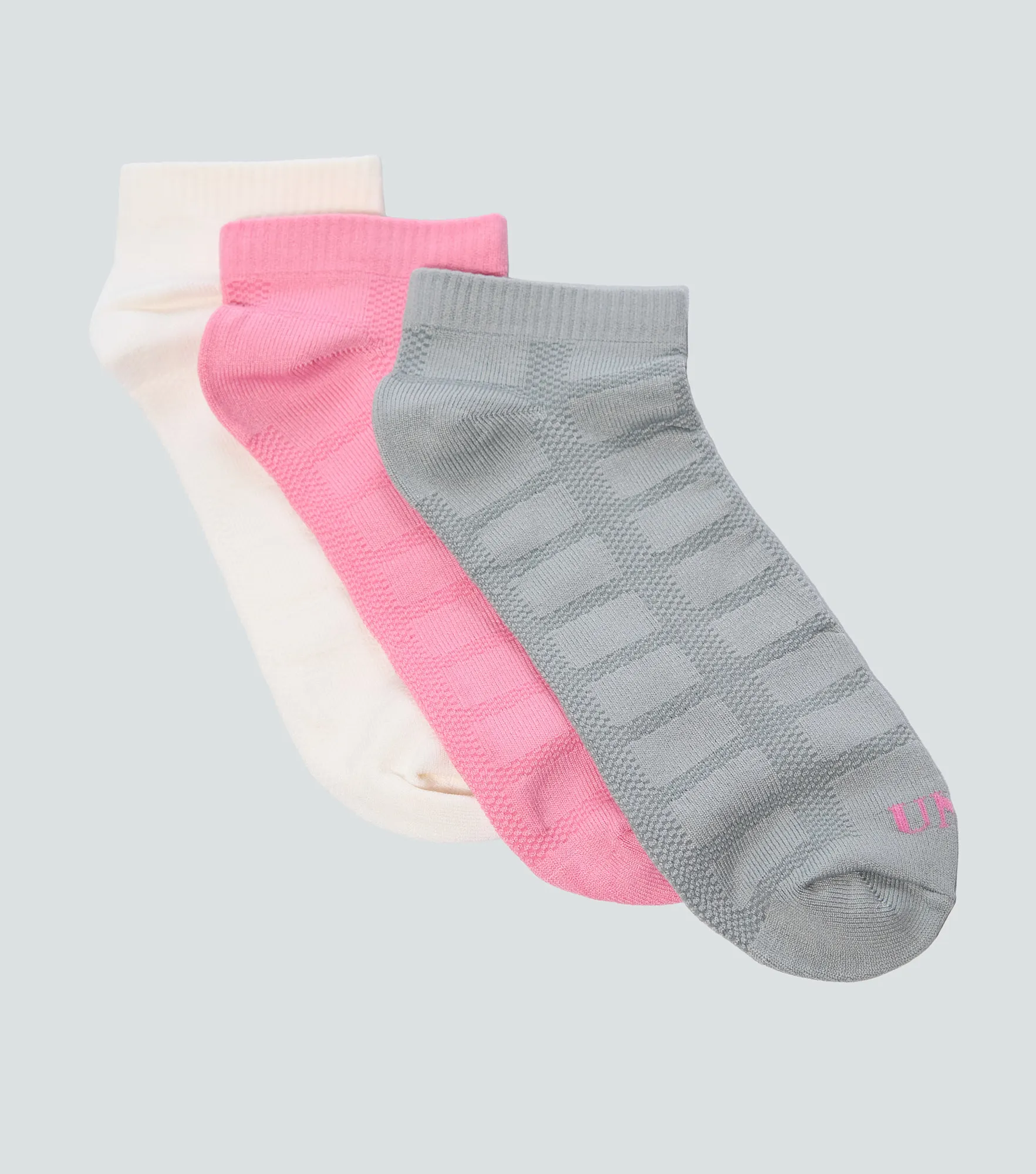 Valeria Tripack Medias Unicolor Con Texto En Puntera Unser 839411 CU