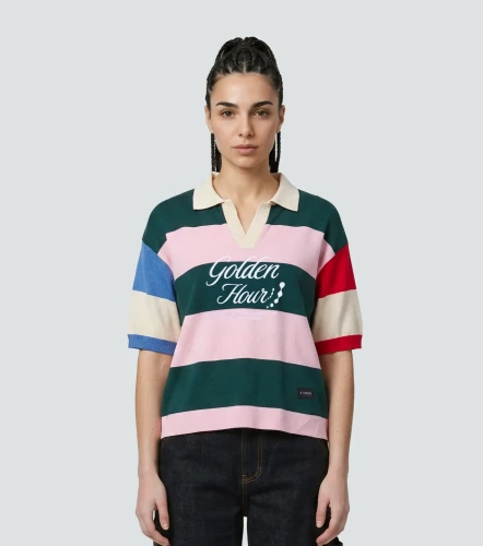 Nour Blusa Boxy Tipo Polo TyperVD