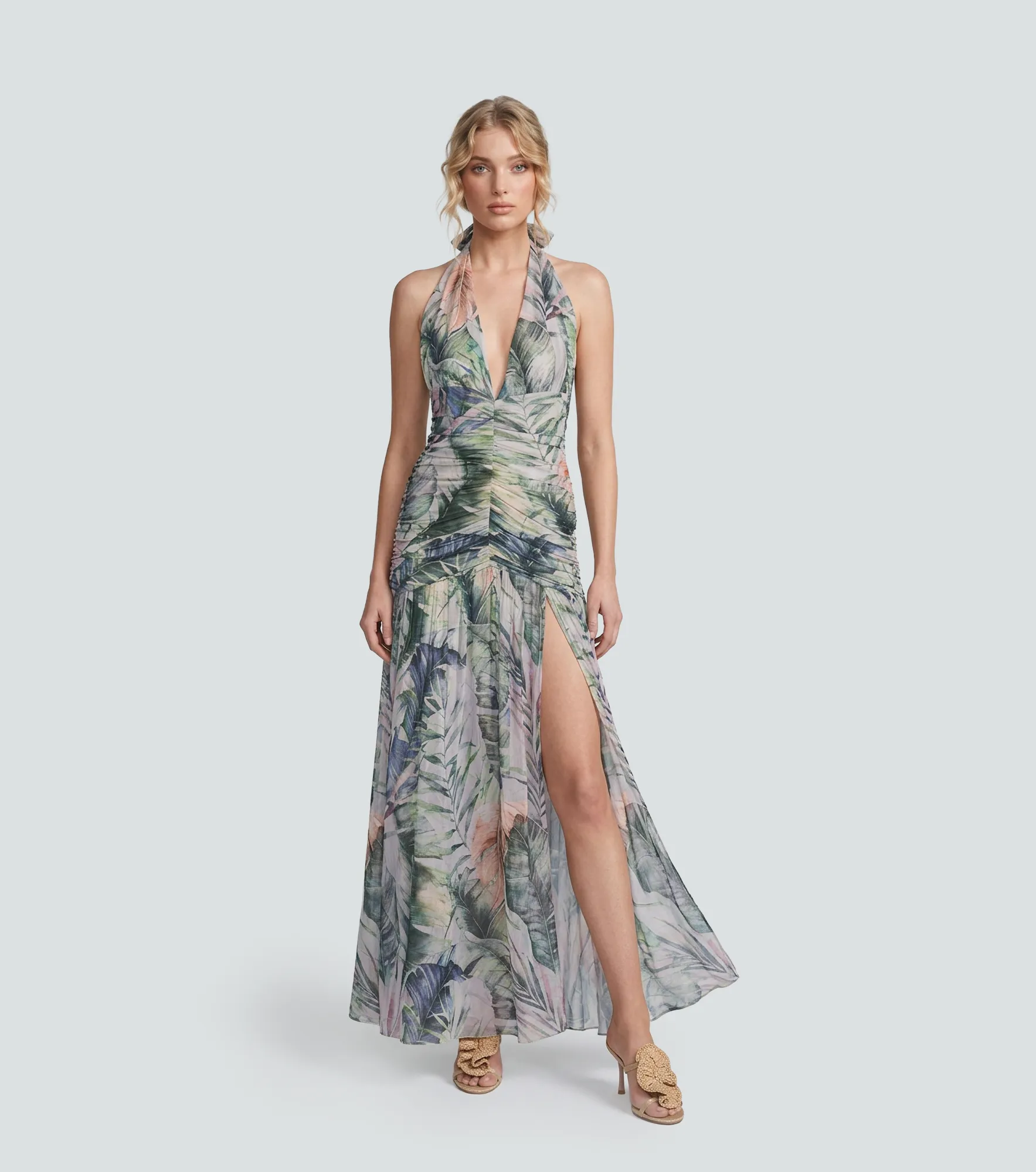 Vestido Largo Con Escote Derek 839334 VD