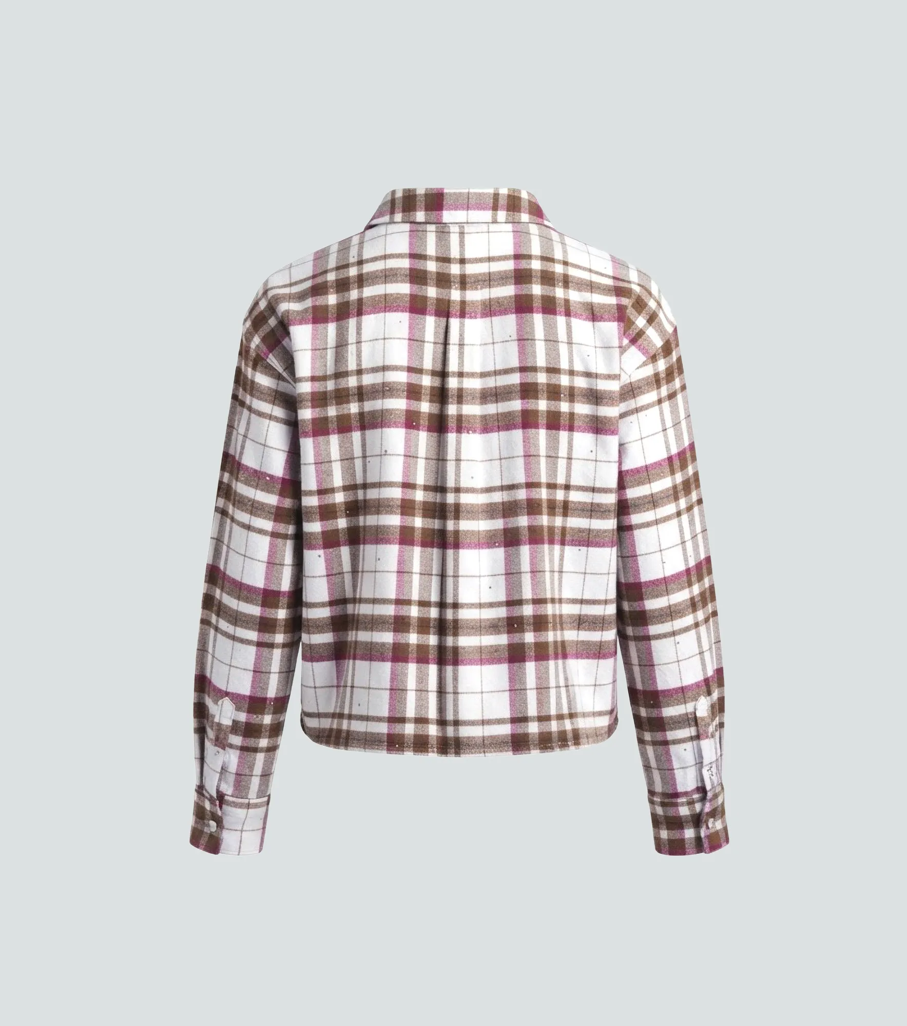 Blusa Camisera Para Mujer A Cuadros Con Brillos Alejandra Derek 838298 CF