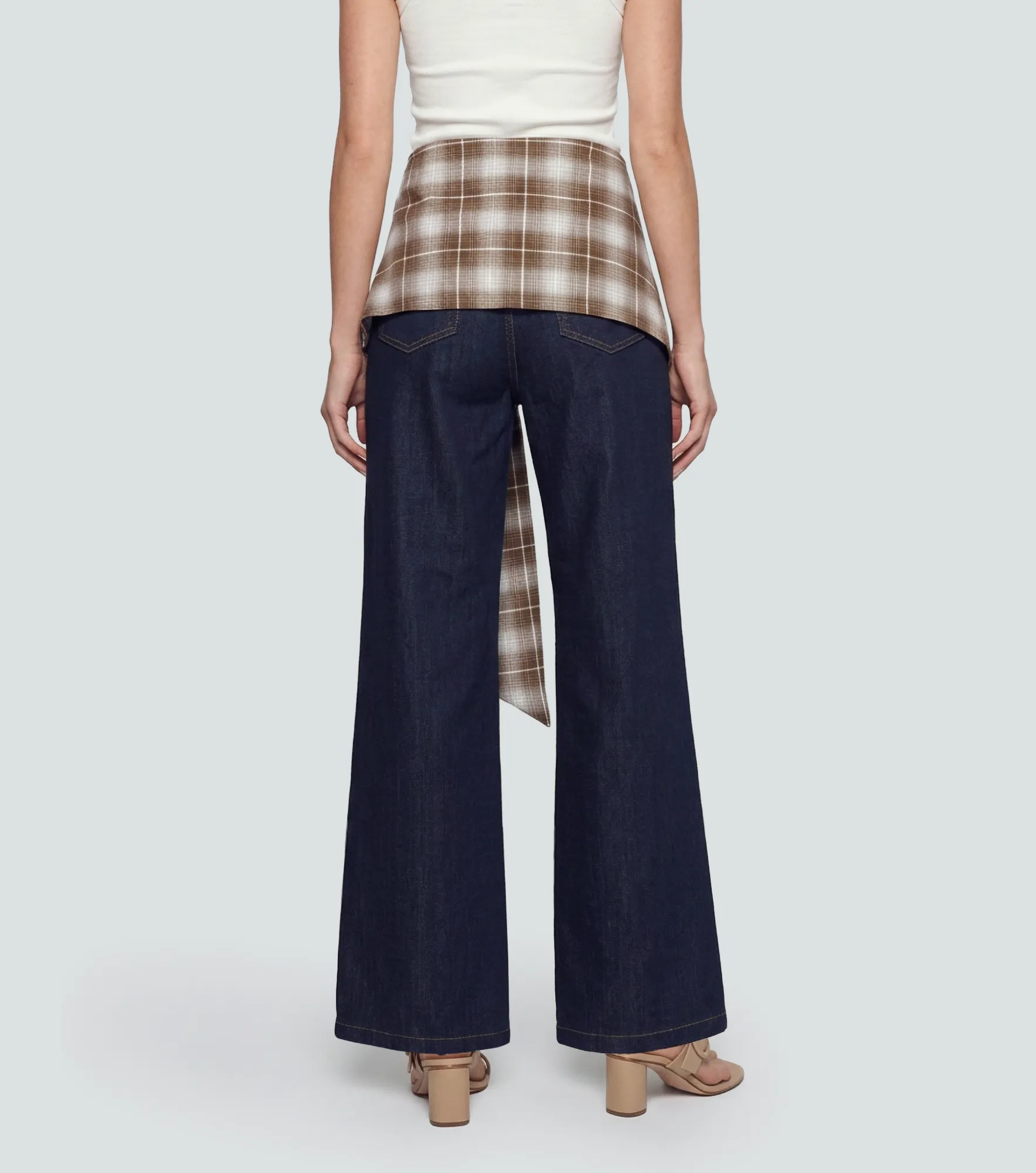 Praga Jean Para Mujer Wide Leg Con Panoleta Nahomi Derek 838376 AZ