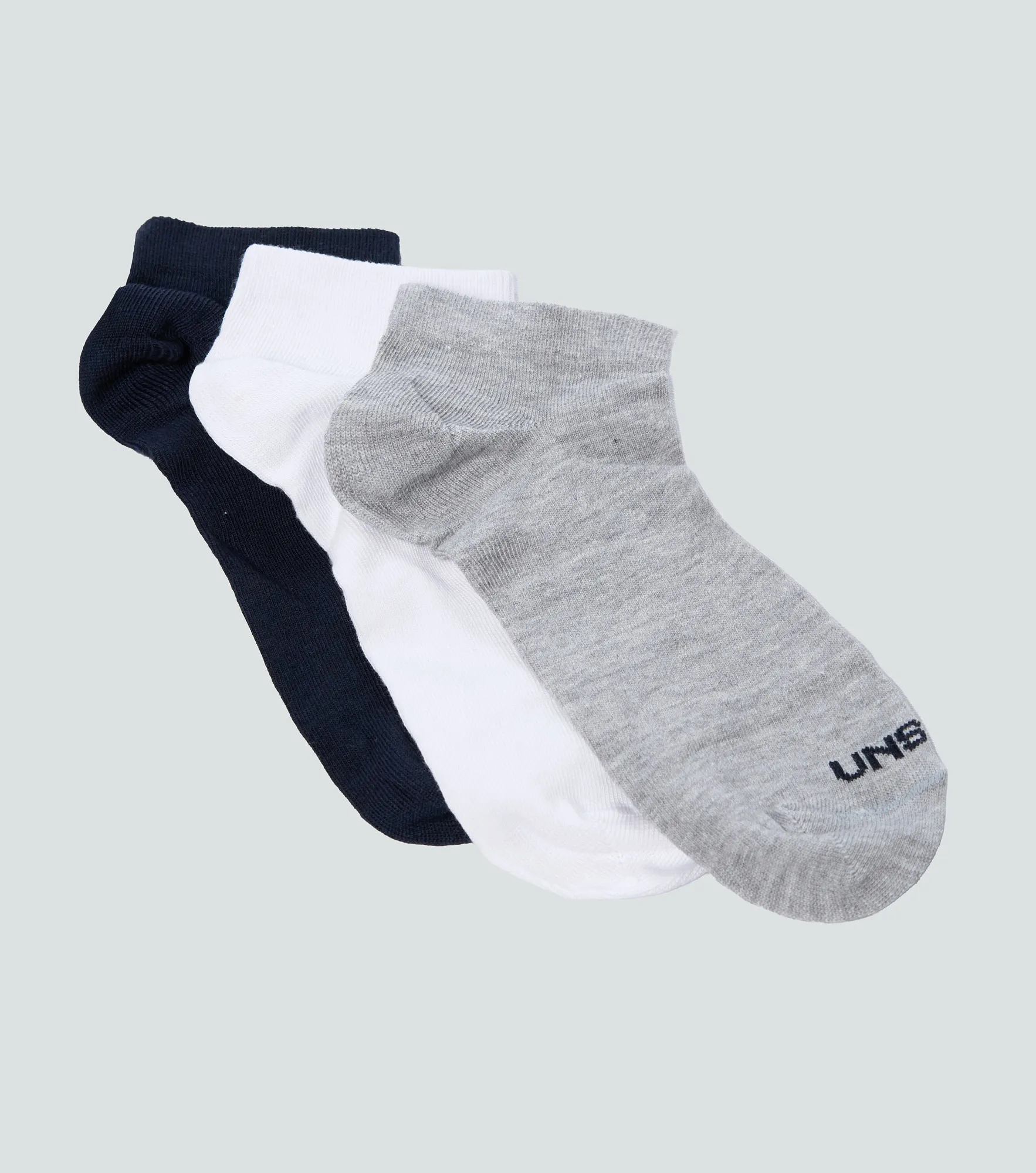 Elian Medias Tripack Unicolor Con Texto En Puntera Unser 839132 CU