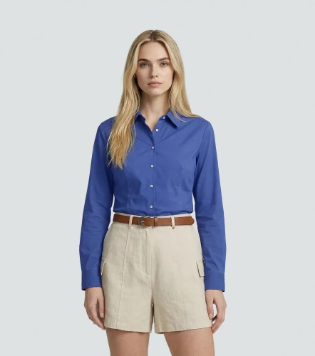 Blusa Camisera Para Mujer Manga Larga Unicolor DerekAZ