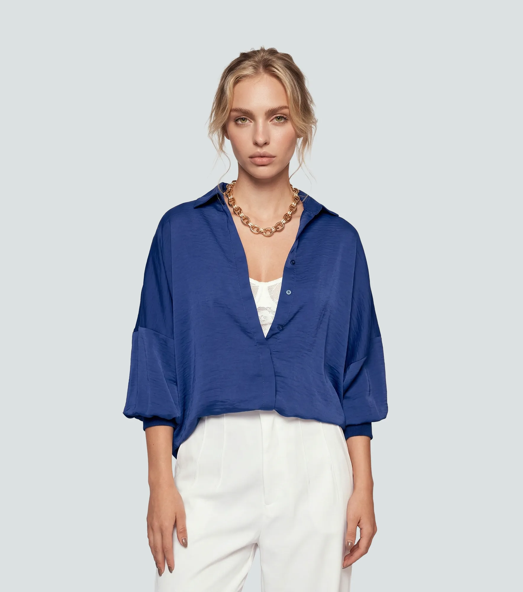 Blusa Camisera Para Mujer Unicolor Manga Ranglan DerekAY