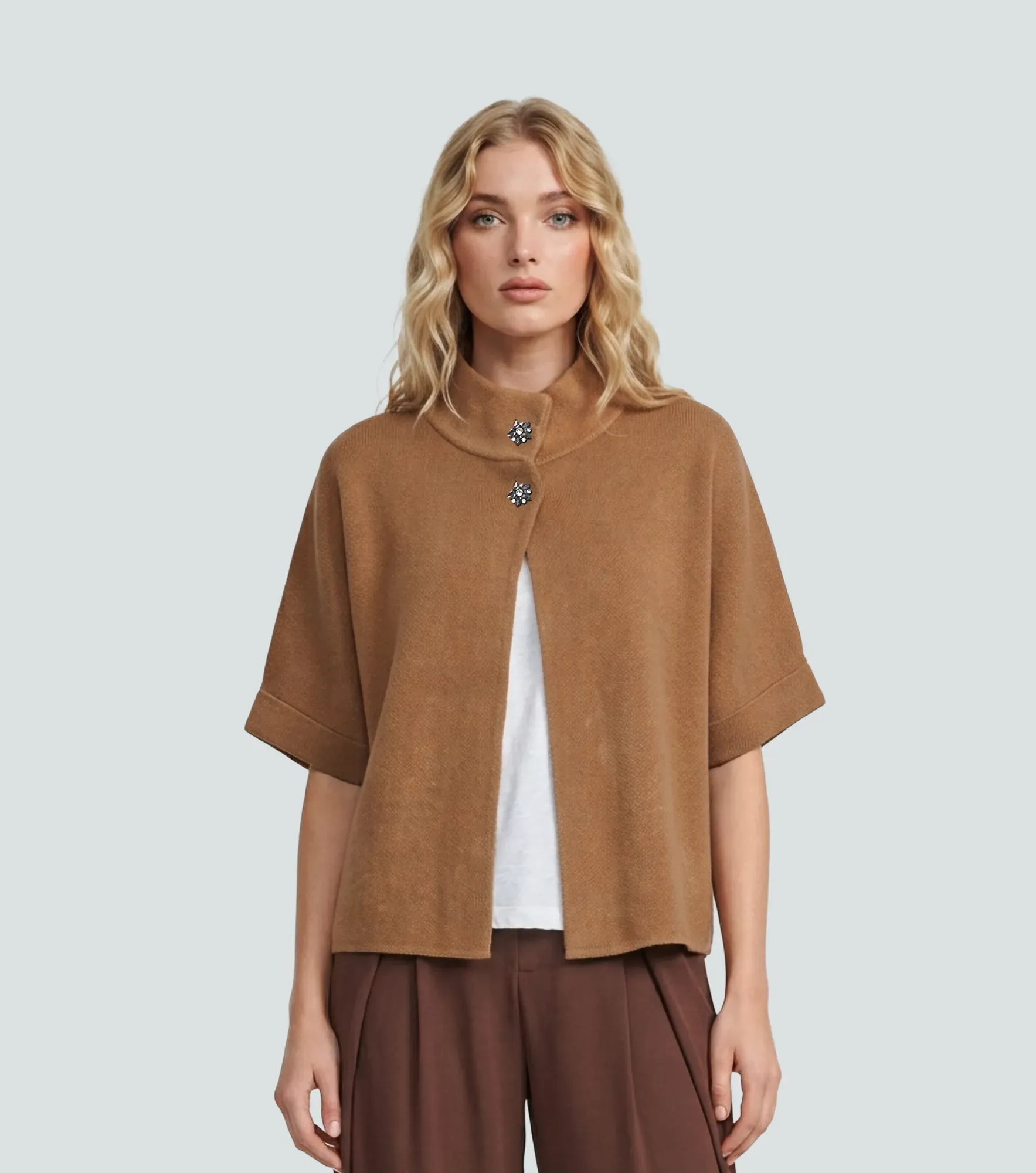 Cardigan Cuello Alto Unicolor DerekKQ