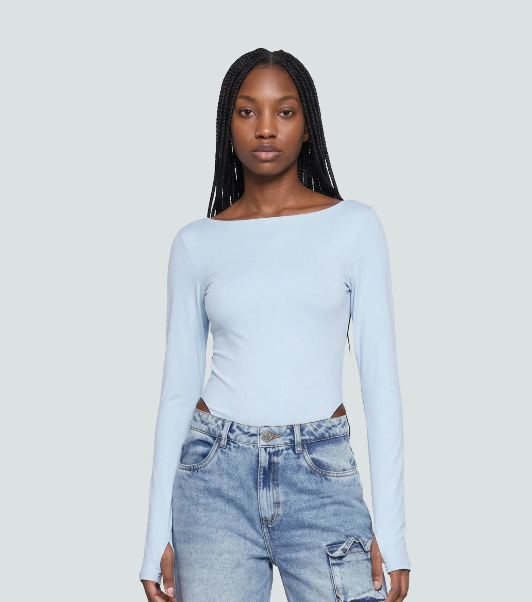 Eliana Body Slim Fit Manga Larga Cuello Ojal TyperAC