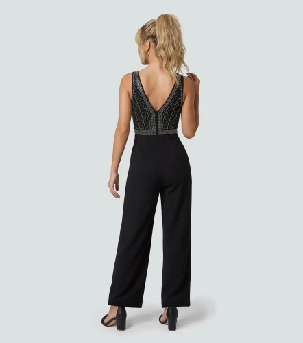 Enterizo Con Adornos Plateados DerekNG