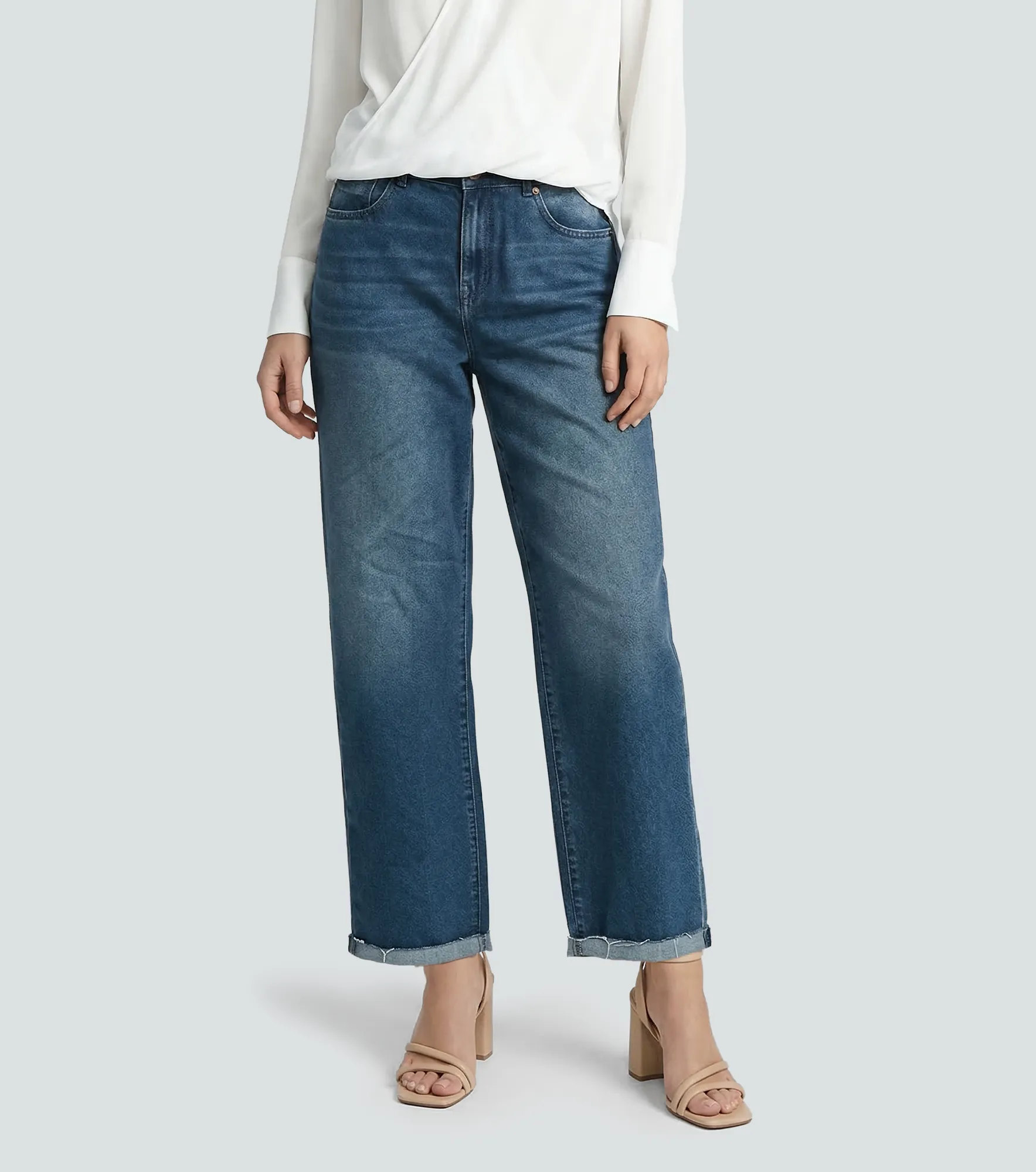 Jean Para Mujer Bota Recta Con Bolsillos Derek 834768 AZ