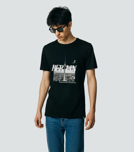 Slim Izan T Shirt Unicolor Con Estampado UnserNG
