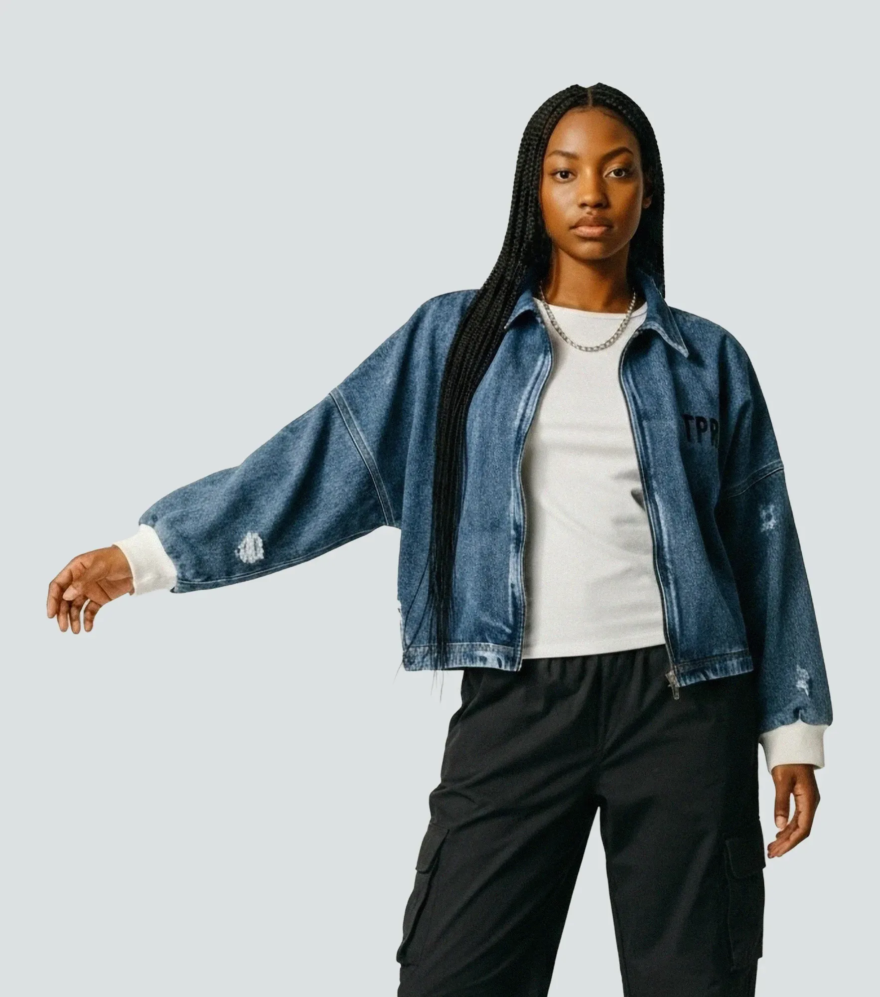 Valeria Chaqueta Boxy En Denim Typer 835271 AZ