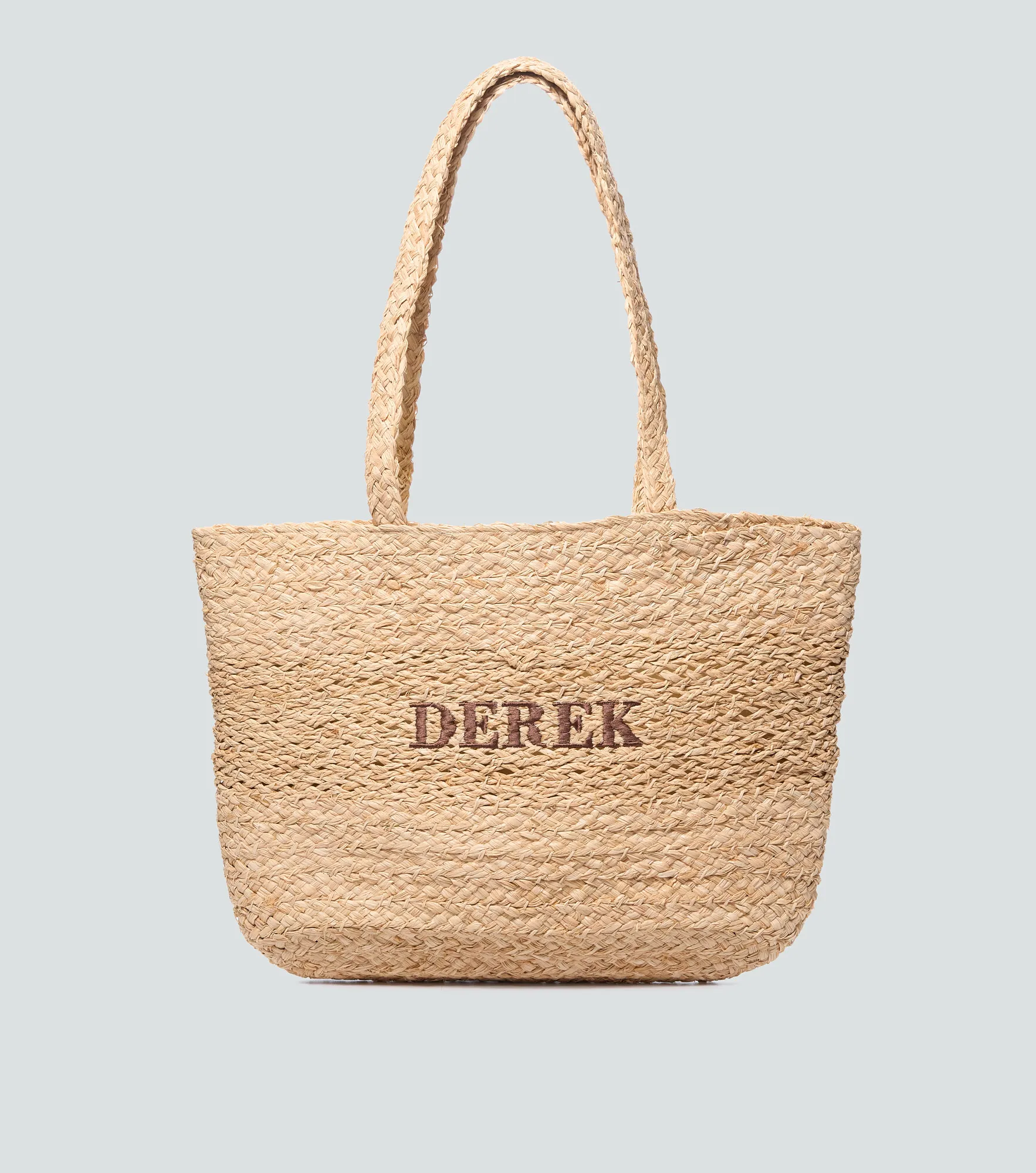 Bolso En Fibra Natural Trenzada Unicolor Derek 838274 AR