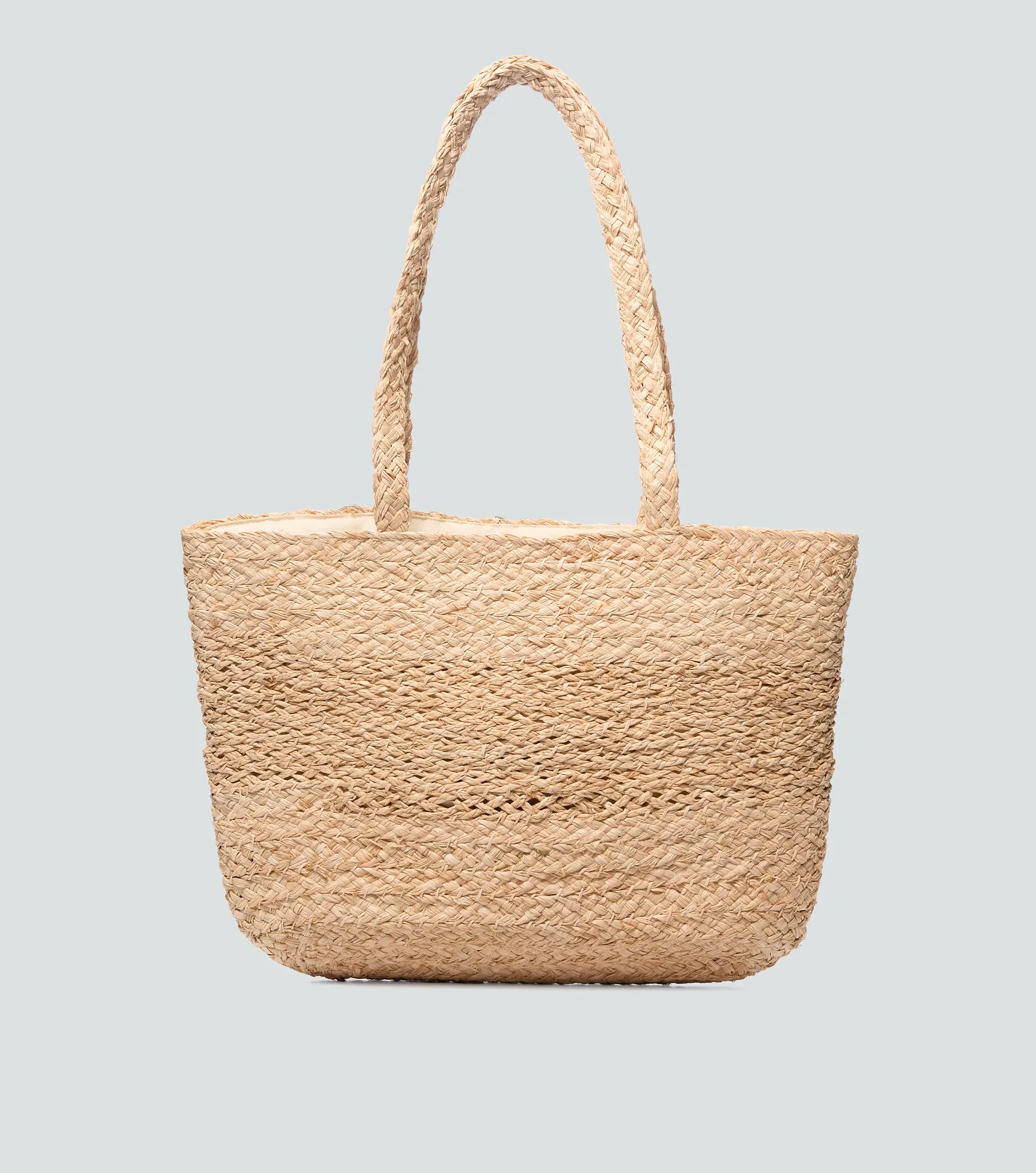 Bolso En Fibra Natural Trenzada Unicolor Derek 838274 AR