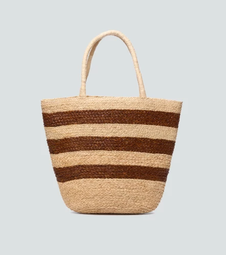 Bolso Playero A Rayas Con Asas Tejidas DerekAR