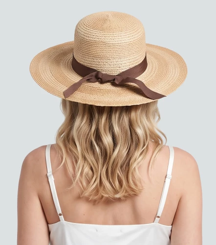 Sombrero De Fibra Natural Trenzada Con Banda De Tela DererkAR