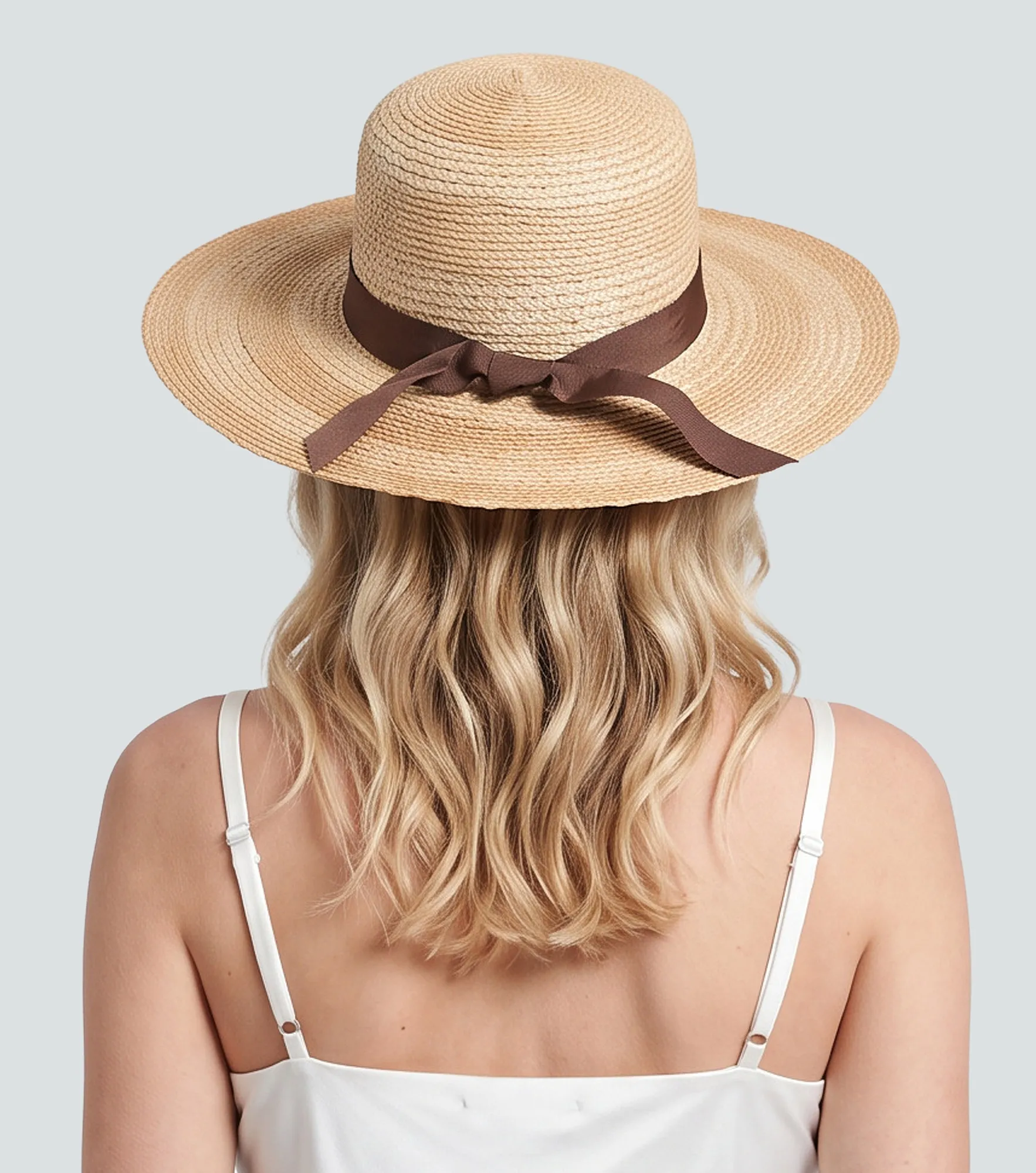 Sombrero De Fibra Natural Trenzada Con Banda De Tela Dererk 838279 AR