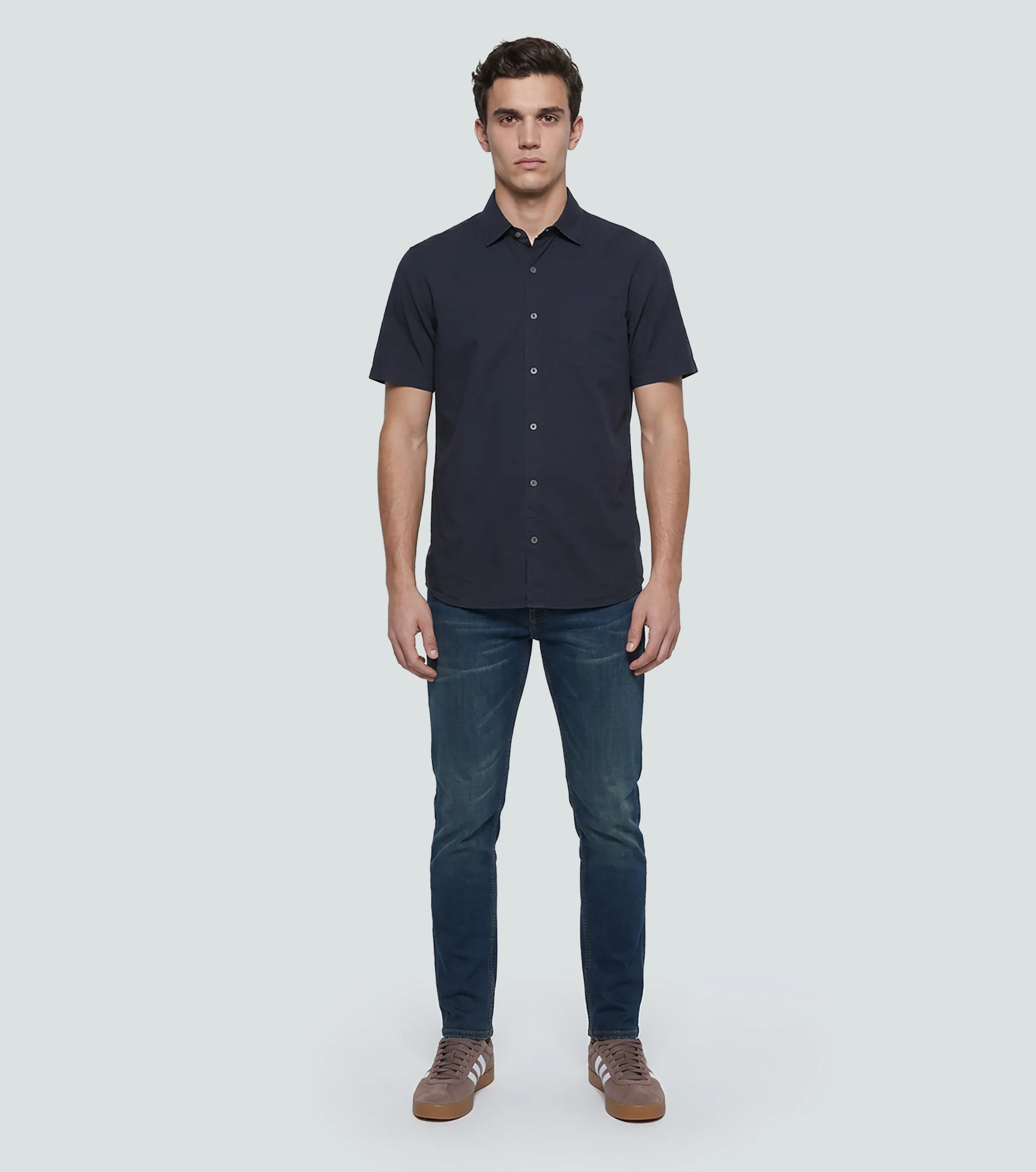 Camisa Chevignon Spread Neck Shirt Mc 135064 AZ