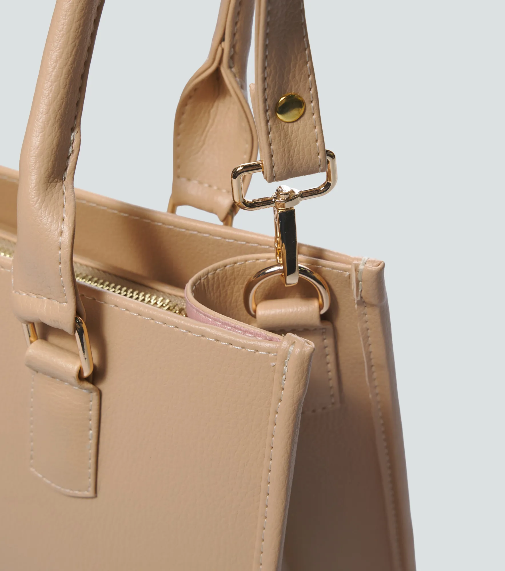 Bolso Grande Para Mujer Unicolor Con Tira Auxiliar Amanda Derek 839485 KQ