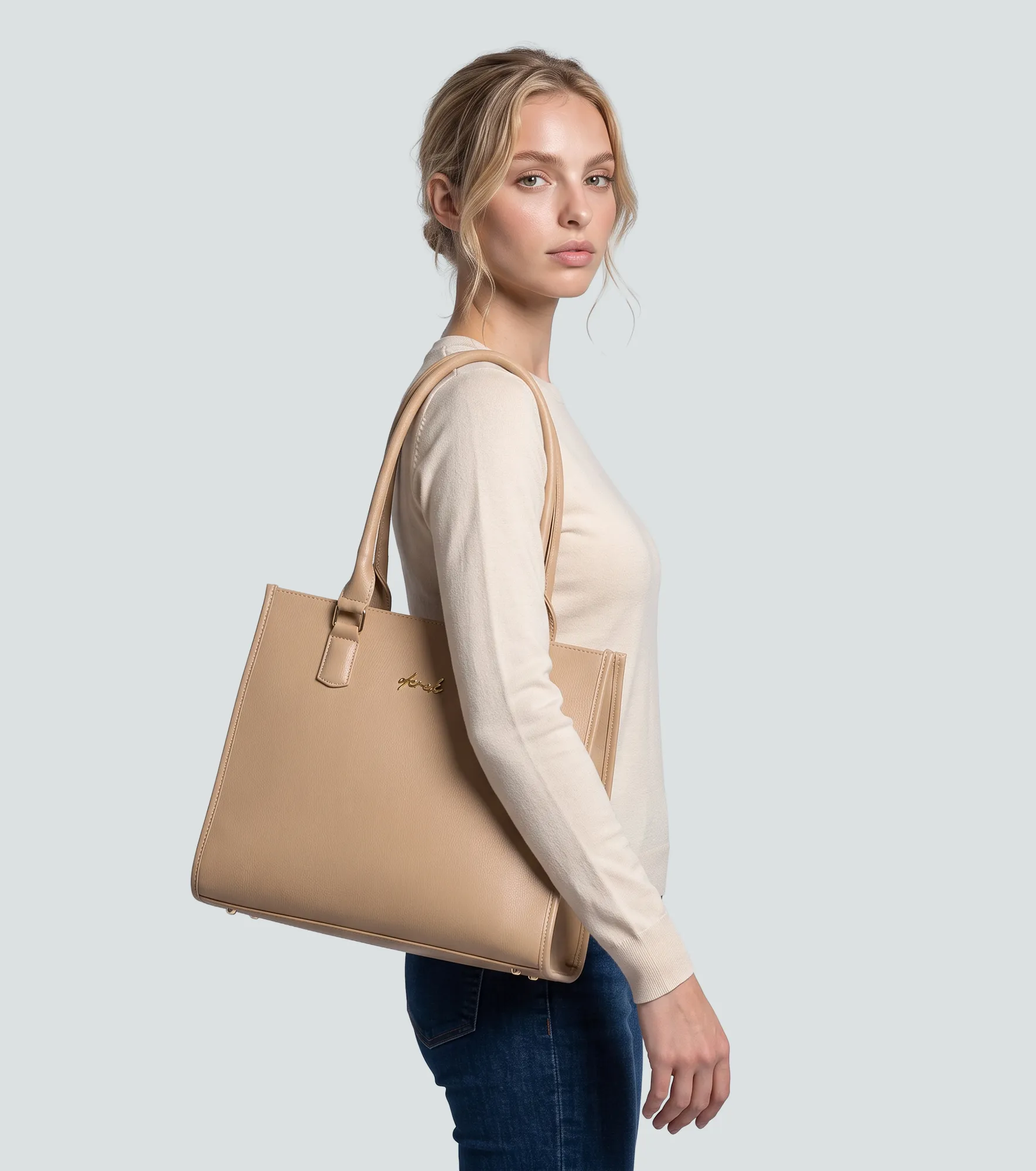 Bolso Grande Para Mujer Unicolor Con Tira Auxiliar Amanda Derek 839485 KQ