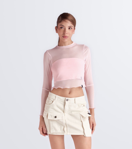 Belen Blusa Slim Fit En Mesh Bipack TyperRC