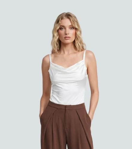 Body Para Mujer Con Escote Drapeado Cristin DerekBH