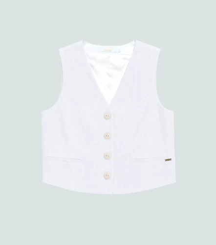 Chaleco Para Mujer En Lino Unicolor Ariana DerekBL