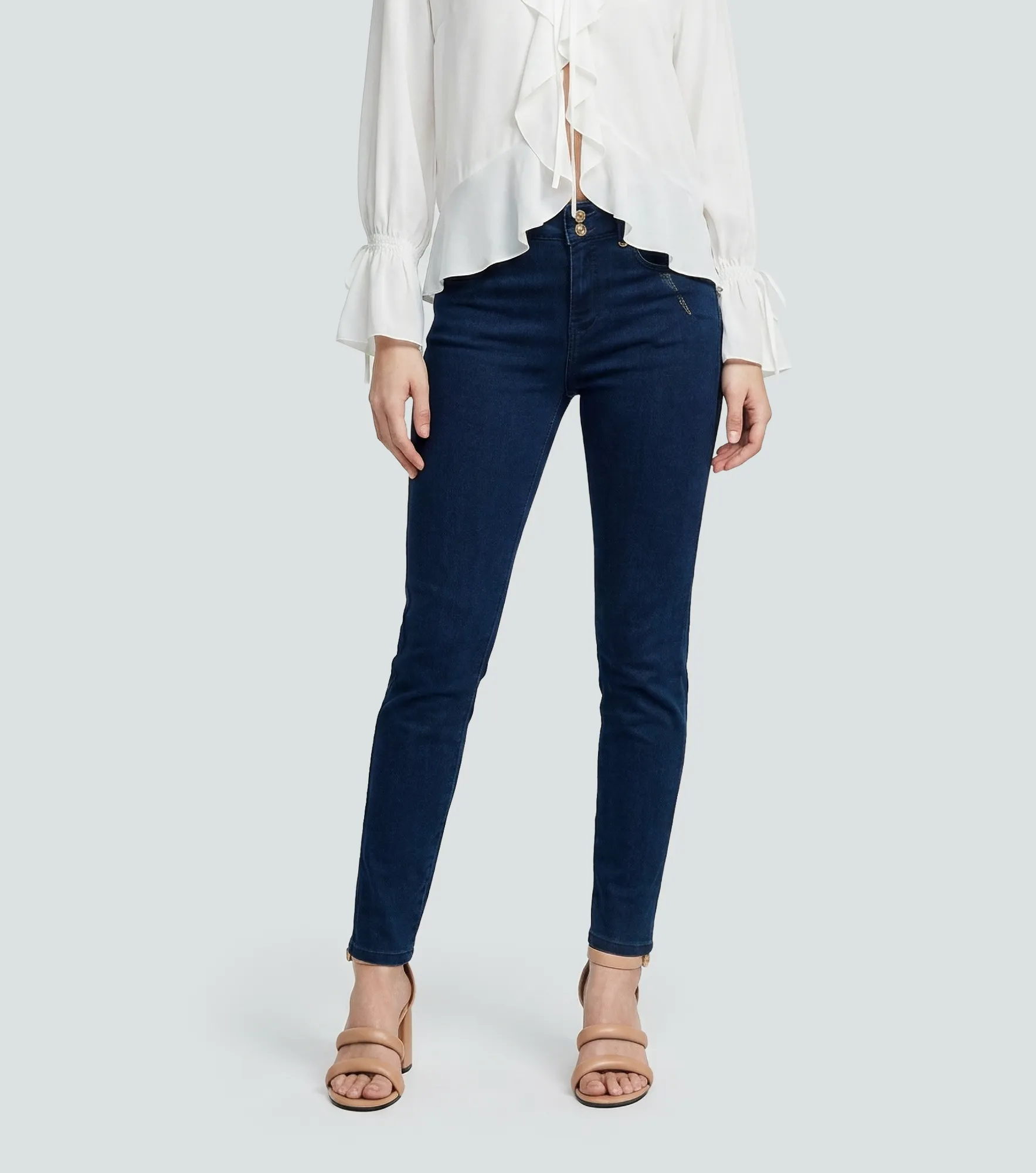 Jean Para Mujer Con Realce 3d Bota Skinny Derek 836850 AZ