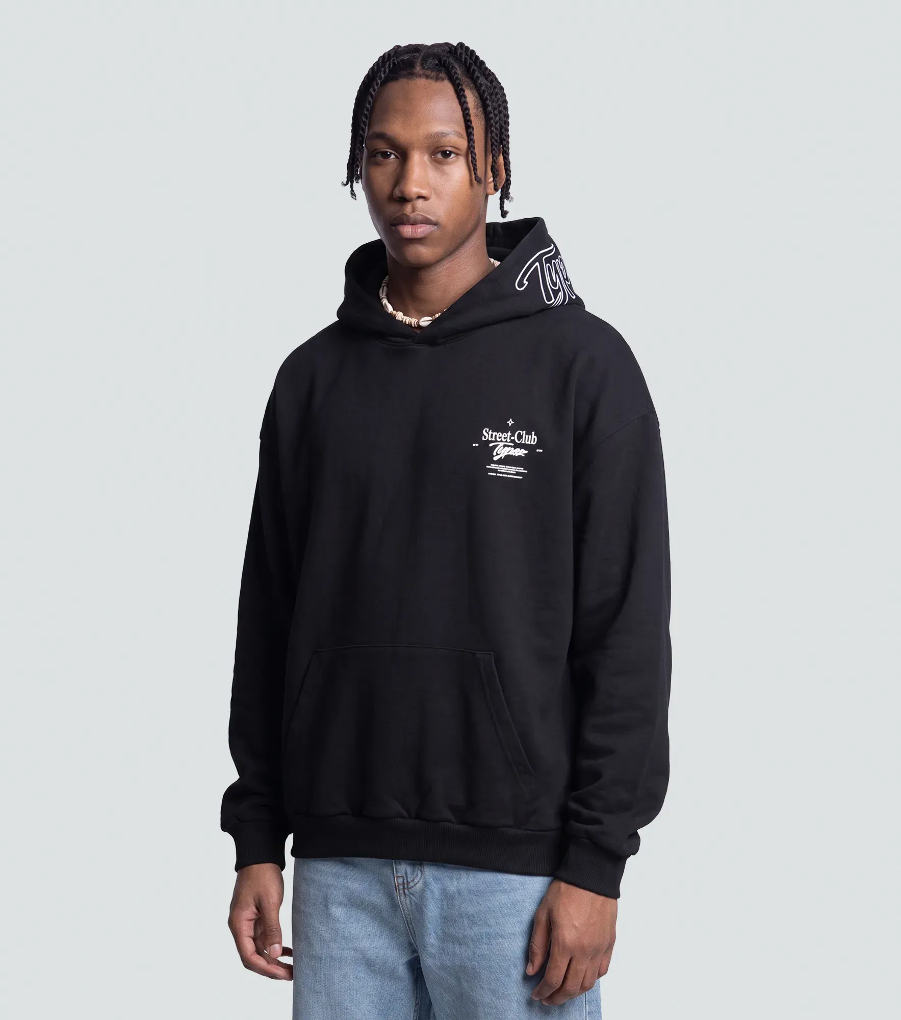 Jym Hoodie Oversize Con Estampado Typer 838630 NG