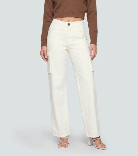 Pantalon Para Mujer Mariana Tipo Cargo Unicolor DerekAR