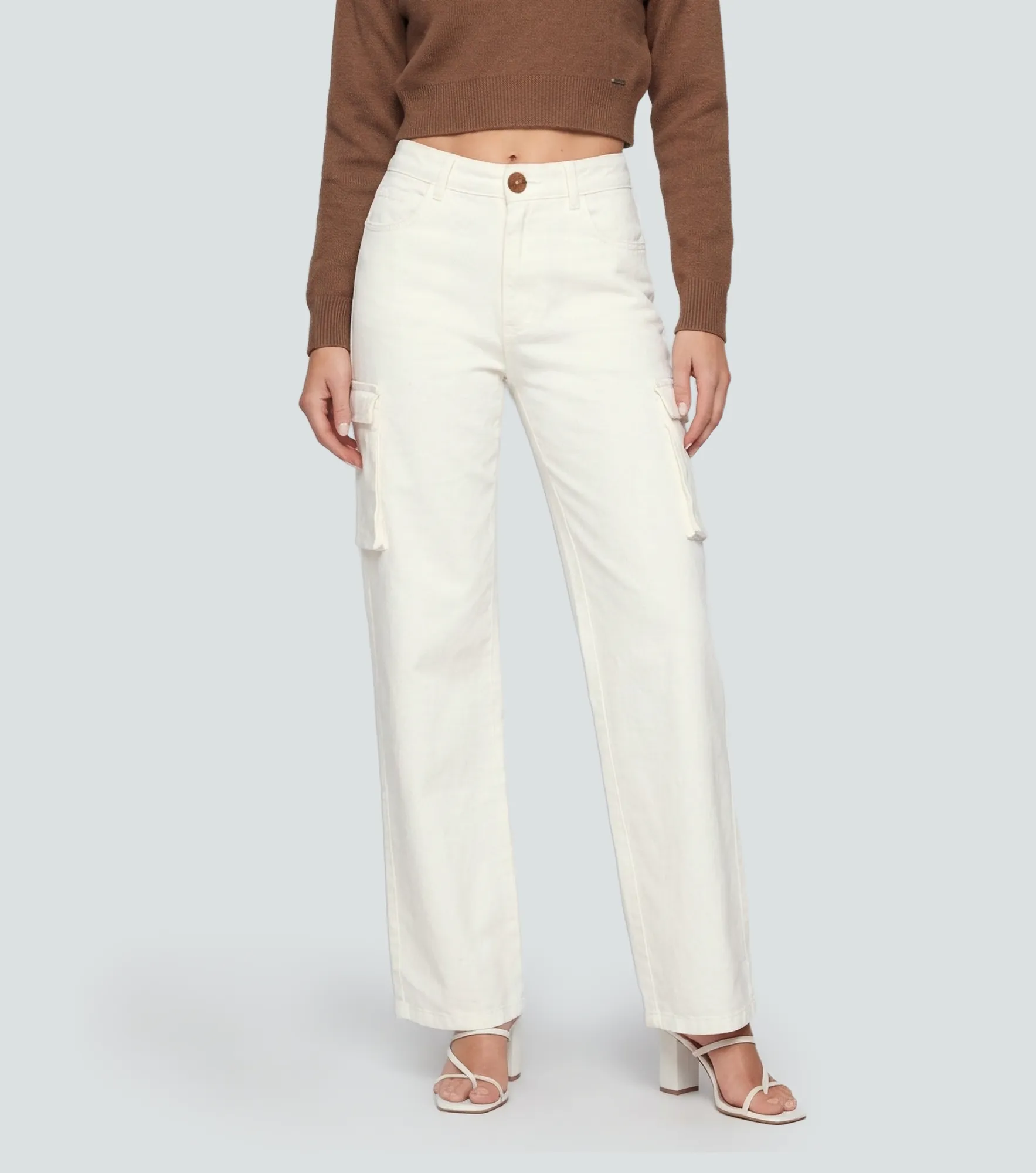 Pantalon Para Mujer Mariana Tipo Cargo Unicolor DerekAR