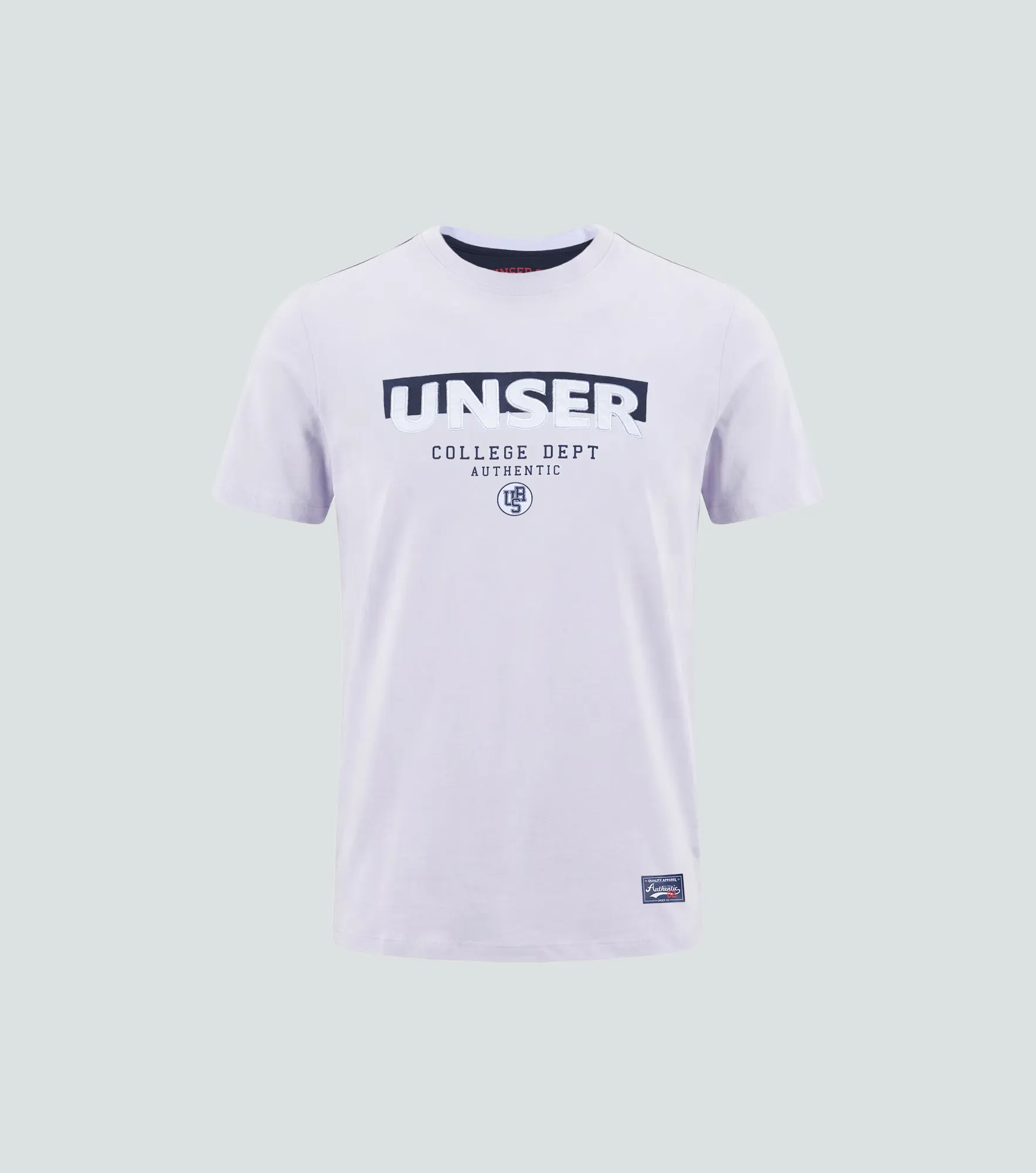 Slim Matias T Shirt Unicolor Con Estampado Unser 833227 BL