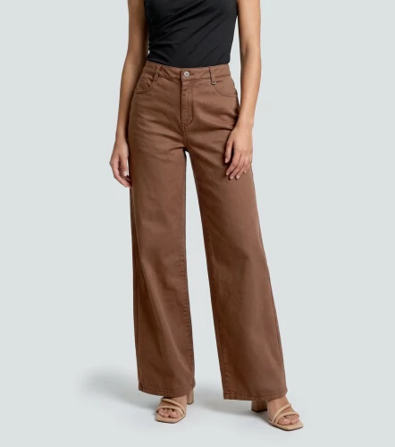 Barcelona Jean Para Mujer Naty Wide Leg Unicolor DerekCF