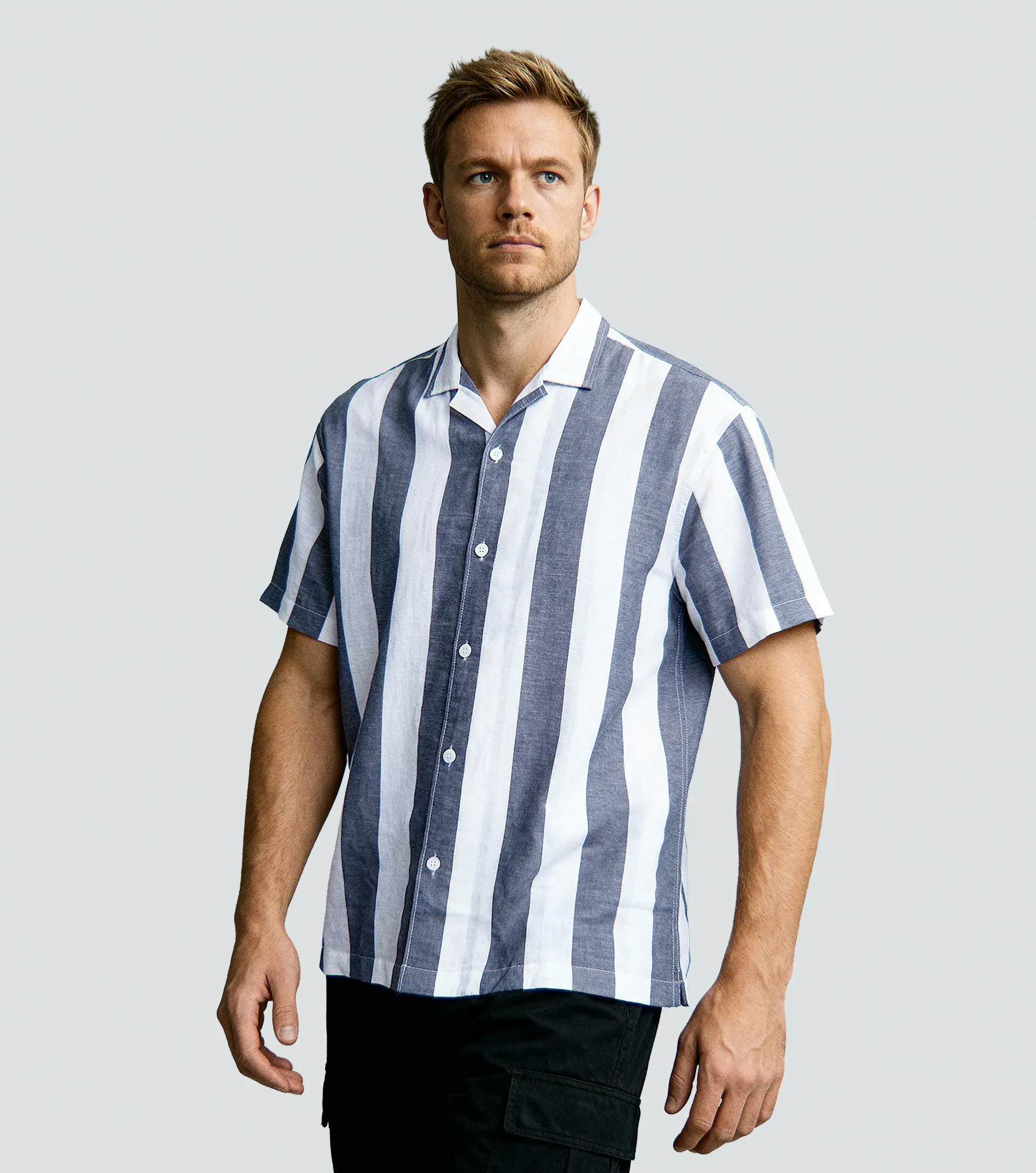 Camisa Jack And Jones Mc Jprsummer Linen Blend Shirt Stripe 132505 AZ