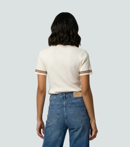 Cloe Blusa Tejida Con Cuello Y Botones UnserAR