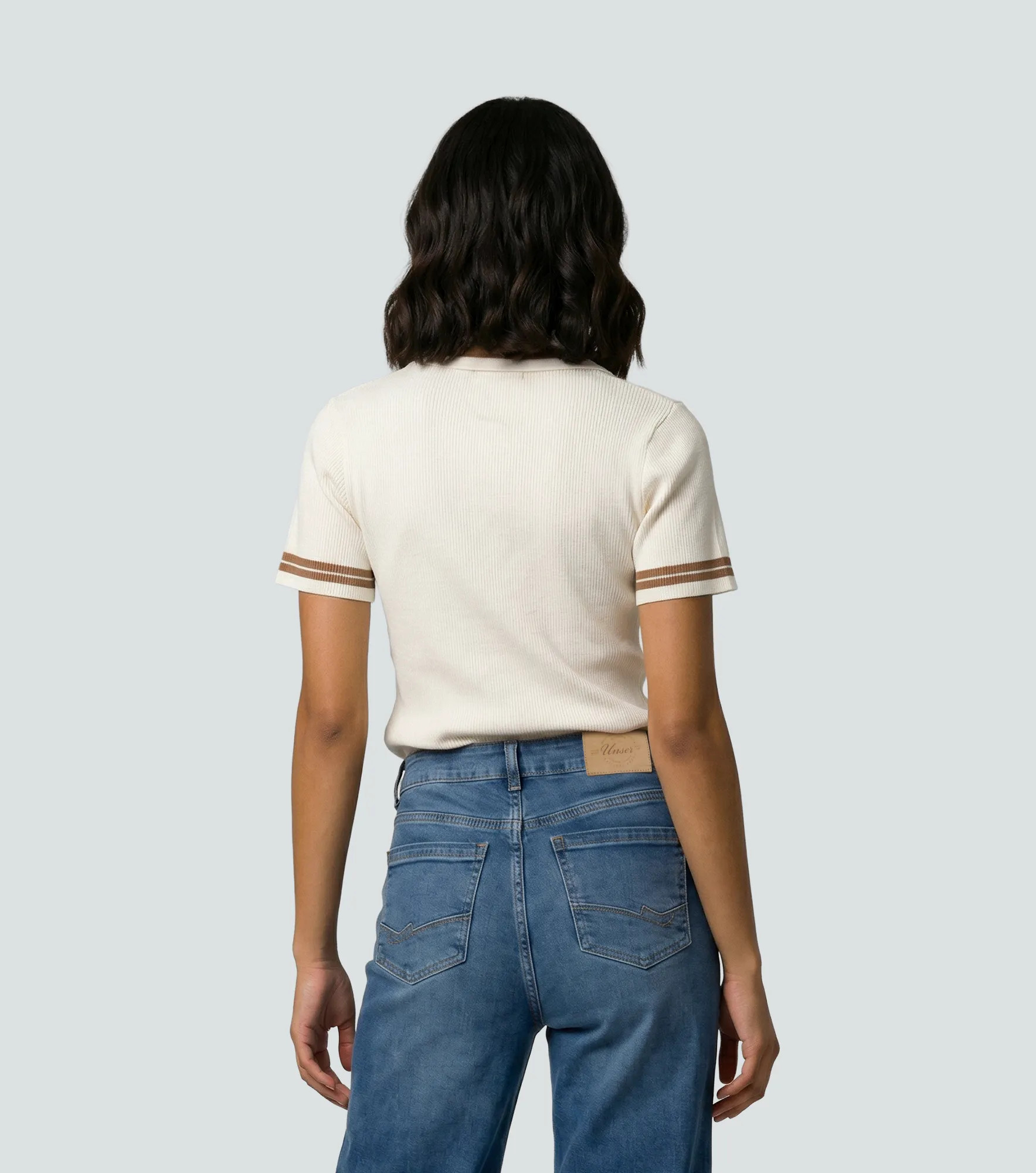 Cloe Blusa Tejida Con Cuello Y Botones Unser 832678 AR