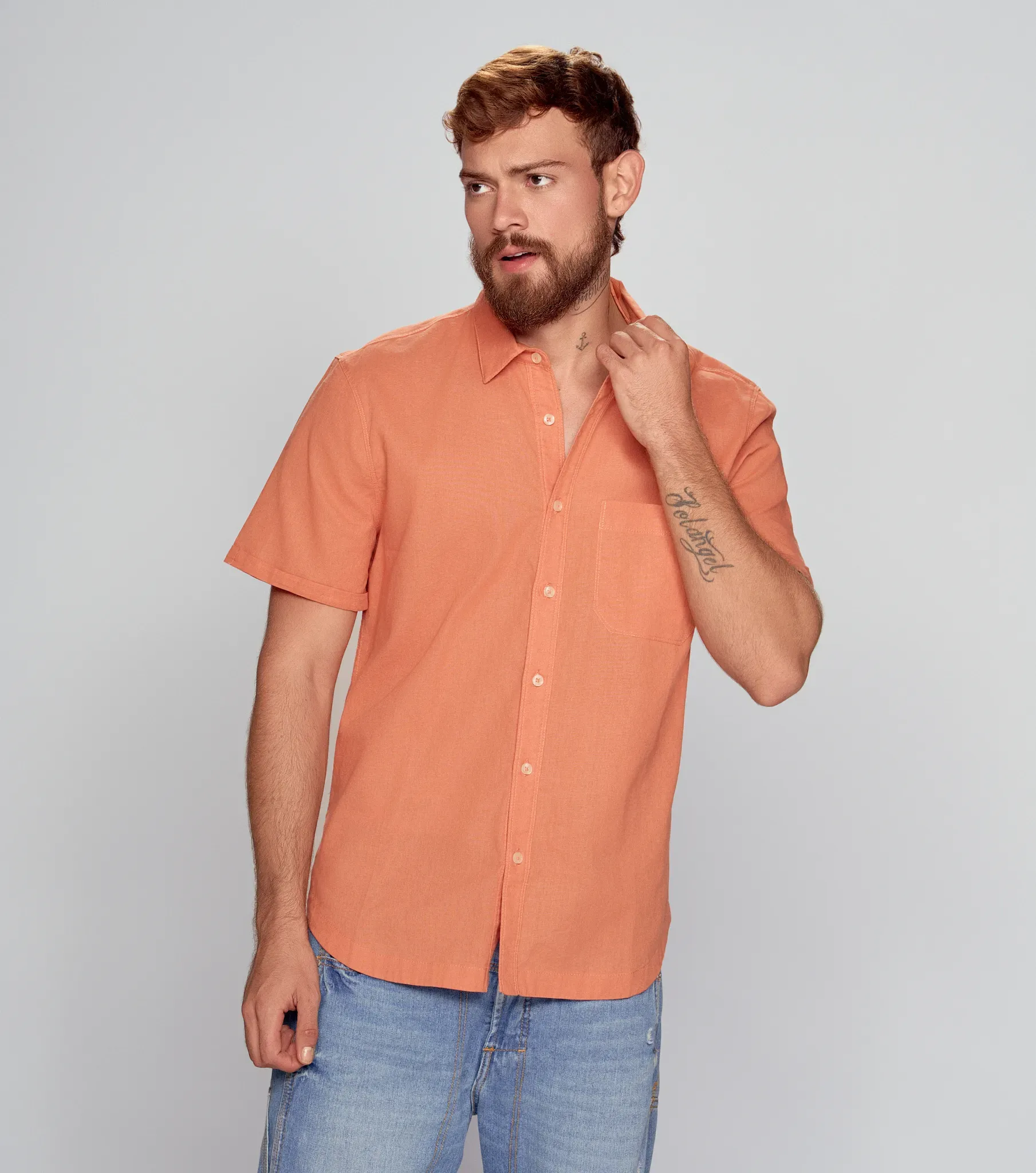 Knot Camisa Manga Corta Masculina Gas 834271 CO