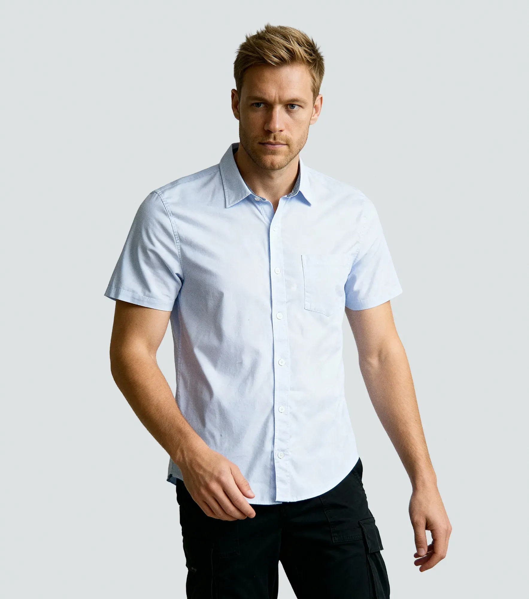 Slim Jairo Camisa M C Unicolor Unser 836138 BL