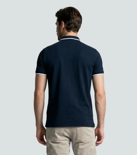 Slim Julian Polo Unicolor Con Bordado UnserAV