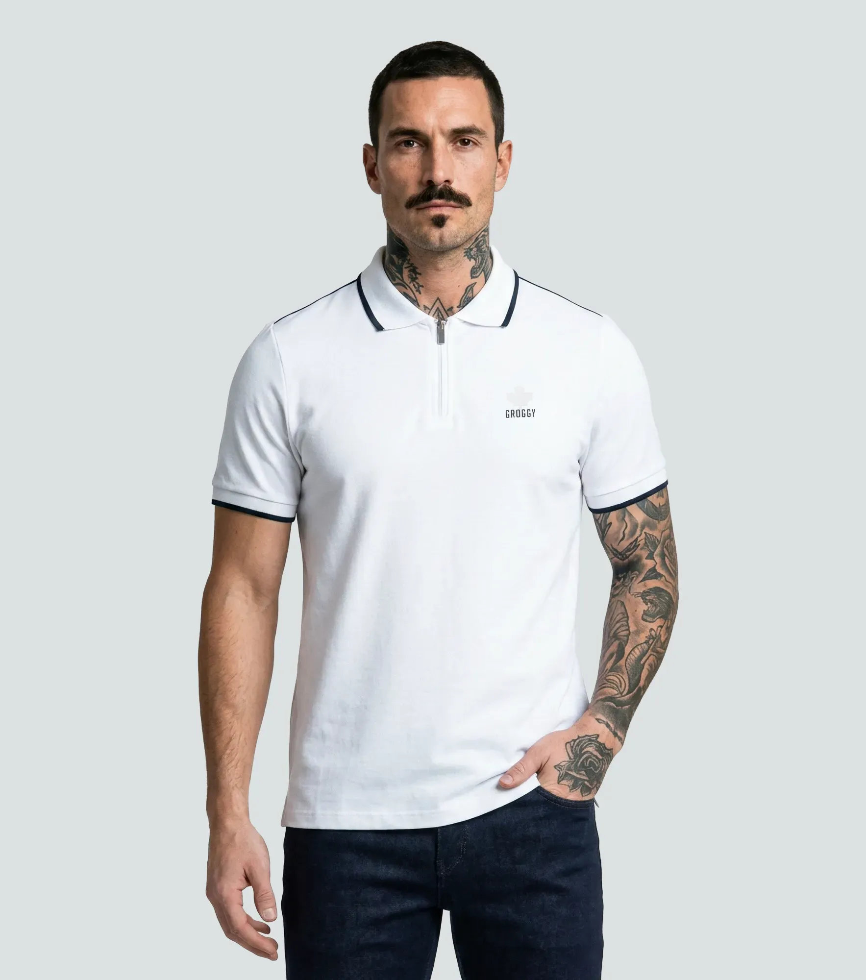 Vasil Polo Slim Masculina Groggy 836870 BL